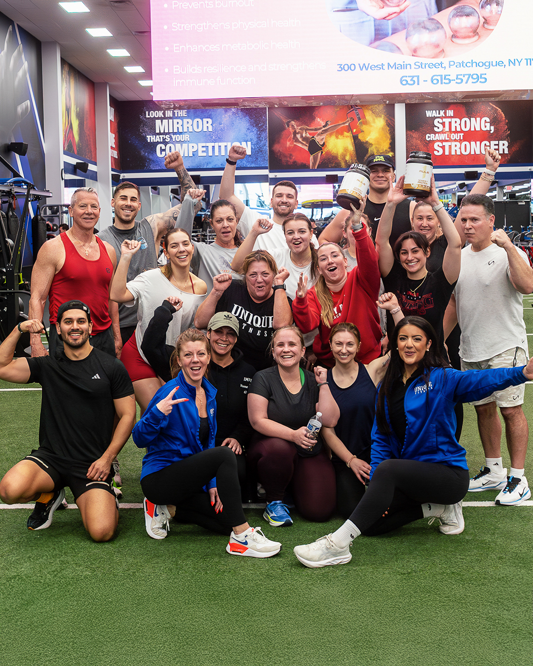 Unique Fitness members training